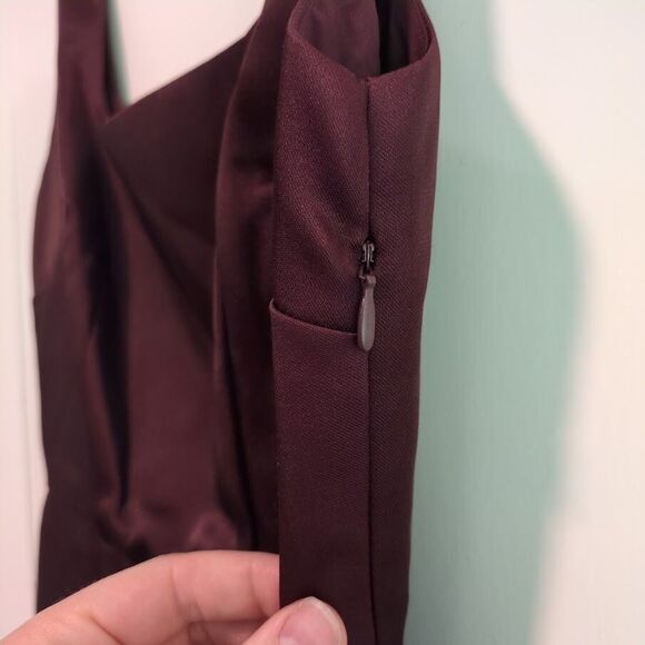 NEW A New Day Womens 16 Burgundy Mini Dress Formal Square Neck - Picture 2 of 5